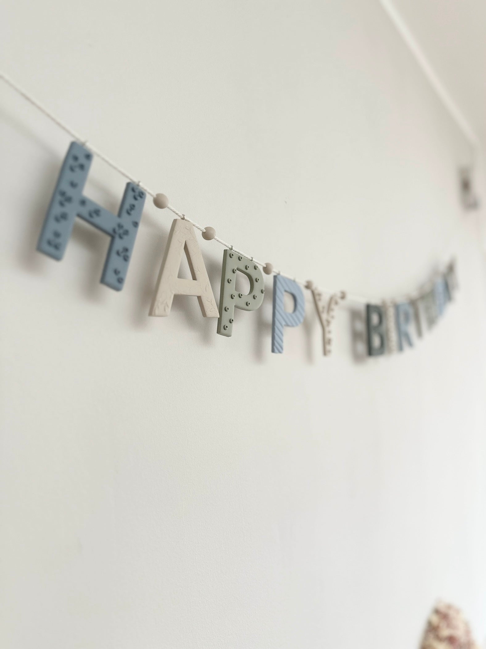 Happy Birthday Girlande - Blau/Grün